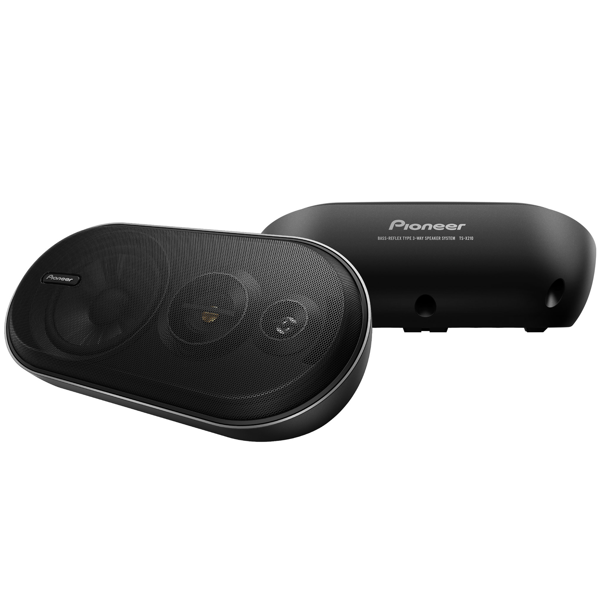 Pioneer TS-X210 Surface-Mount Bass Reflex Speakers — 4.625in. x 12.5in. x 6in., 100W, 3-Way, 2 Pcs, Model# PIOTSX210